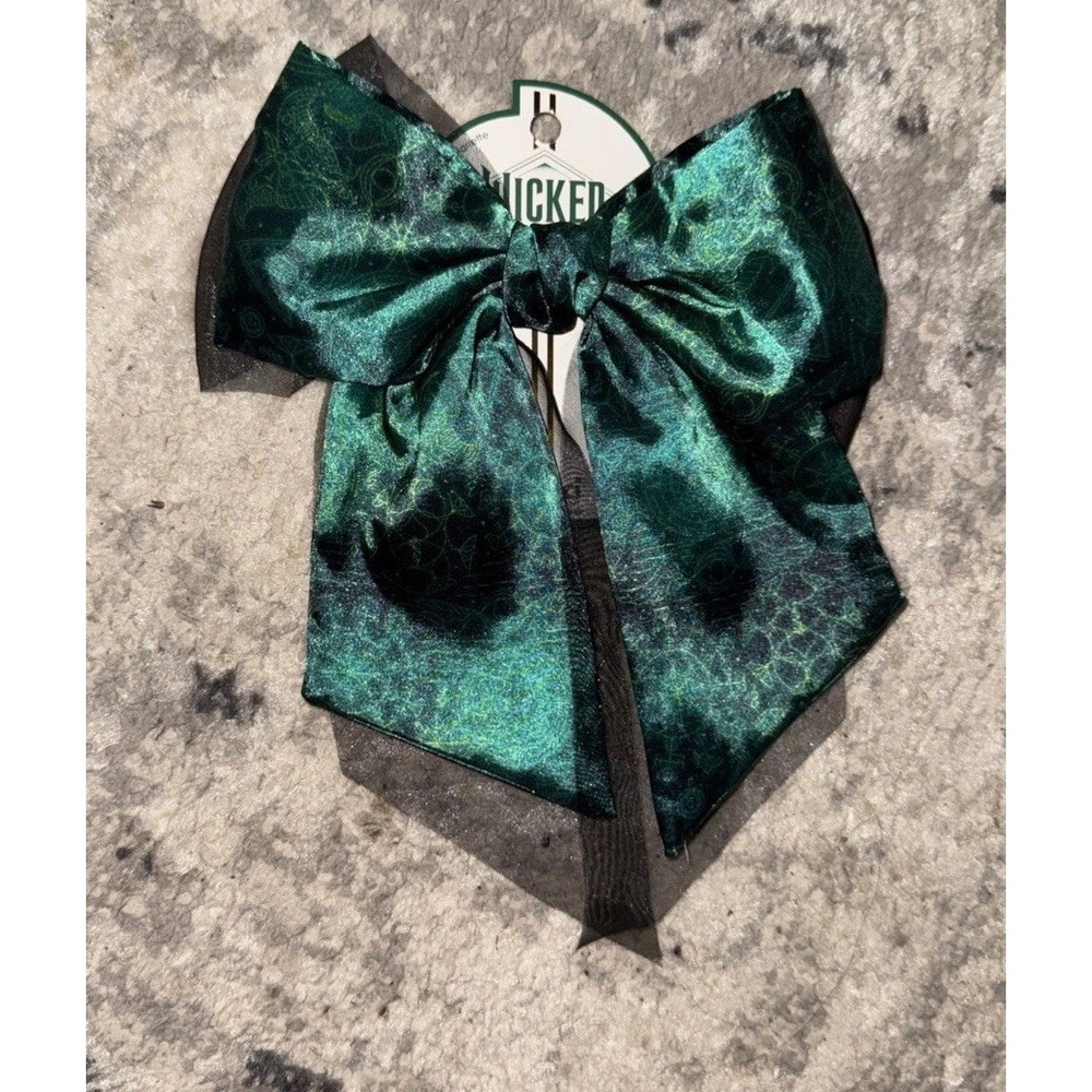 Scunci By Conair X Wicked Elphaba Bow Barrette Green Black Womens‎ Girls New